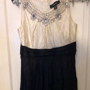 Black and Ivory R&M Richards Cocktail Dress